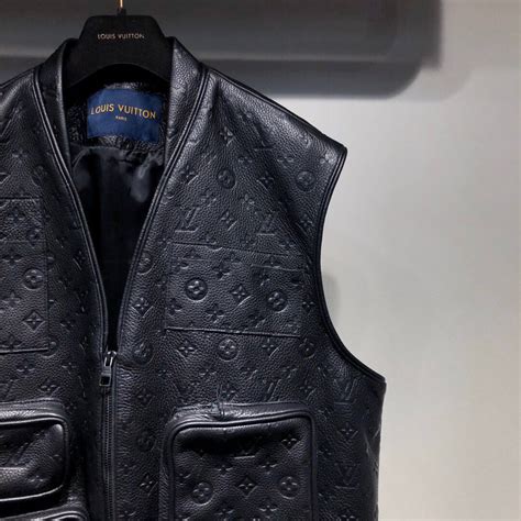 louis vuitton leather cutaway vest|More.